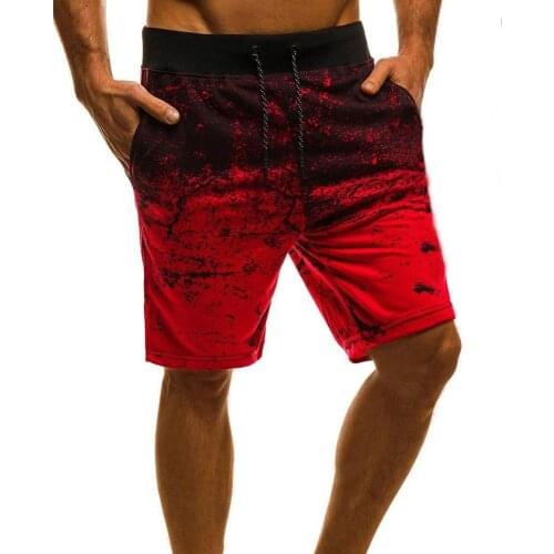 Casual Summer Sports Men Drawstring Shorts Fitness Fifth Pants Gym Trousers