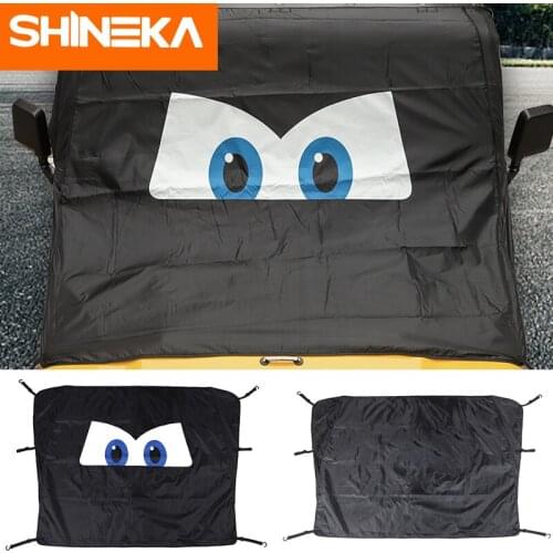 SHINEKA Car Universal Accessories Front Window Windshield Sunshade Anti Snow UV Rays Sun Visor Cover For Jeep Wrangler JL Jk TJ