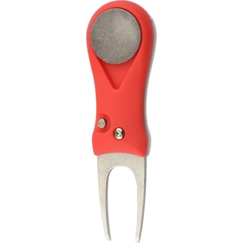 Foldable Golf Divot Tool Switchblade Pitch Cleaner Golf Pitchfork Putting Green Fork Golf Accessories