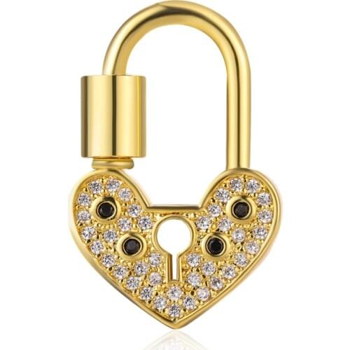 2021 DIY Lock Style Hoops Charm Connectors Jewelry Findings Material Cubic Zirconia Spiral Clasps Accessories For Jewelry Making