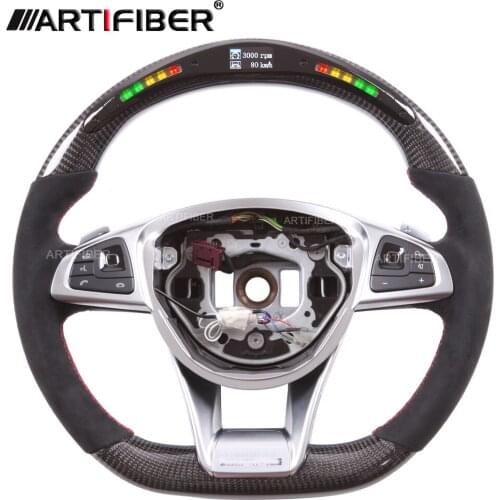 LED Carbon Fiber Steering Wheel for Mercedes Benz C63 E63 GT63 S63 GLC63 G63 GLS63 GLE63 SL63 CLS63