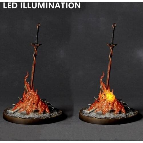 Dark Souls LED ILLUMINATION Bonfire LIT Light-up Statue Collectible Action Figure