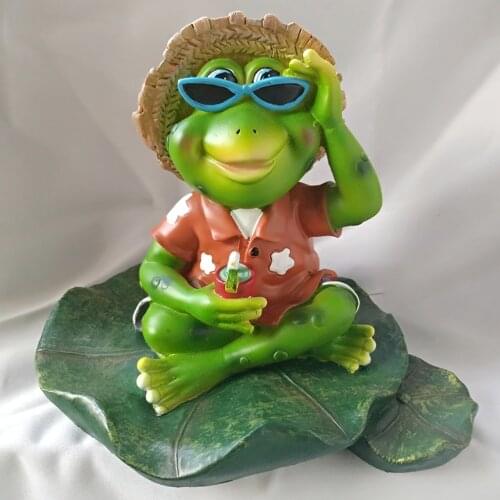 Vivid Animal Statue Duck Frog Figurines Garden Sculpture Photo Props Garden Decor Sculptures And Atatues