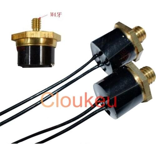 Temperature switch protector Waterproof M4 KSD301 10A 250V 20/30/40/50/60/70/75/80/85/90/100C degree