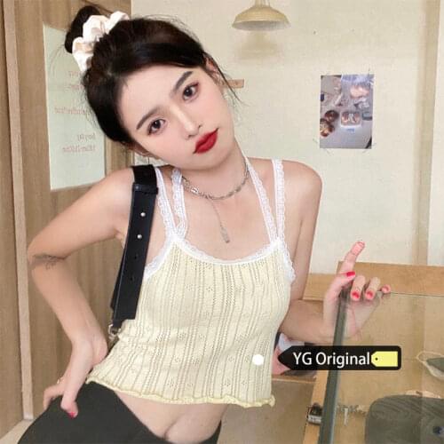 Women Tanks Tops 2021 for Spring and Summer Halter Spaghetti Straps Vest Female Camis Crop Top For Women