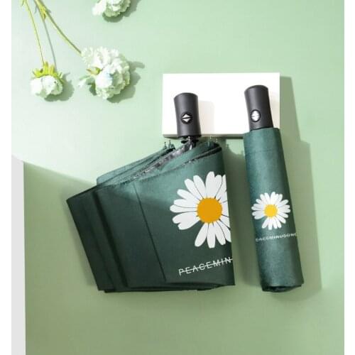 Daisy Anti-UV Sun Rain Umbrella Parasol Lightweight Automatic Compact Clear Umbrella Folding Umbrella