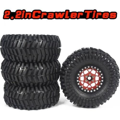 1/10 1/8 Crawler RC Car Refit Upgrade Accessories Parts 2.2in Metal Wheel hub Wheels 12mm Adapter Climbing Tire Tires 128mm*50mm