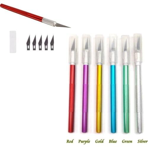 1Set Carving Metal Scalpel Non-slip Cutter Blades Engraving Craft Knives Metal Scalpel Knife Blades Repair Hand Tools Laptop PCB