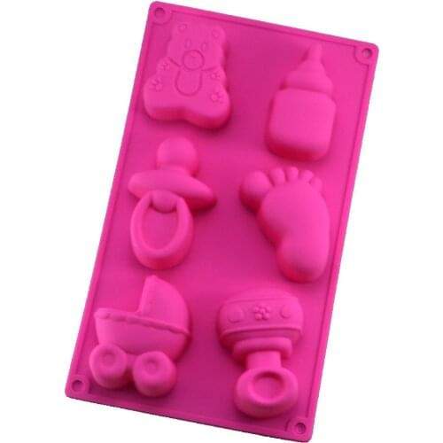 1pcs Creative Cute Baby Pacifier Bottle Silicone Cake Mold For Kids Great Birthday Cake Supplies Eco-Friendly Fondant Cake Tool