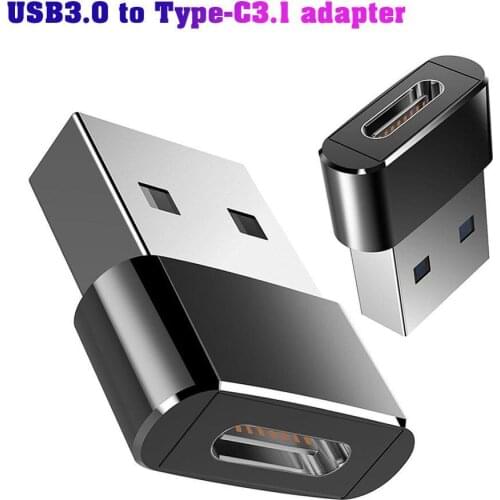 1PCS Portable USB 3.0 Type A Male to USB 3.1 Type C Female Connector Converter Adapter Type-cUSB Standard Charging Data Transfer