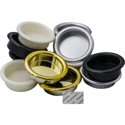 10Pcs Plastic Round Recessed Finger Pull Closet Wardrobe Cabinet Cupboard Sliding Door Shiny Gold White Black Matte Silver