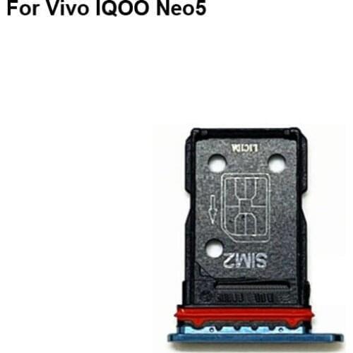 2PCS For Vivo IQOO Neo5 New Tested Sim Card Holder Tray Card Slot For Vivo IQOO Neo 5 Sim Card Holder Replacement iQ OO Neo 5
