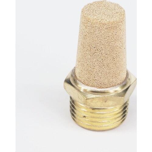 2pcs 1/2" BSP Male Thread Brass Tall Cylinder Pneumatic Air Breather Silencer Vent Muffler Connector fitting For Denoiser