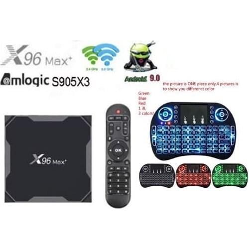 5PCS X96 max plus Android9.0 Amlogic S905X3 Quad Core 32GB 64GB 2.4G&5.0G WIIF BT4.0 1000M 8K Set top box x96 max