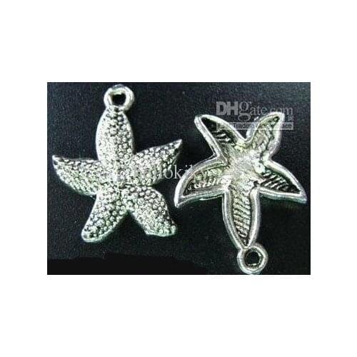 750pcs Tibetan silver pave starfish pendant A138
