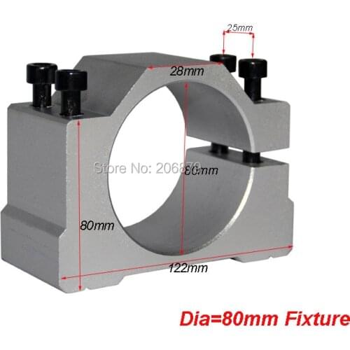 80mm Spindle Fixture Bracket Clamp Mount CNC +4Pcs Screws