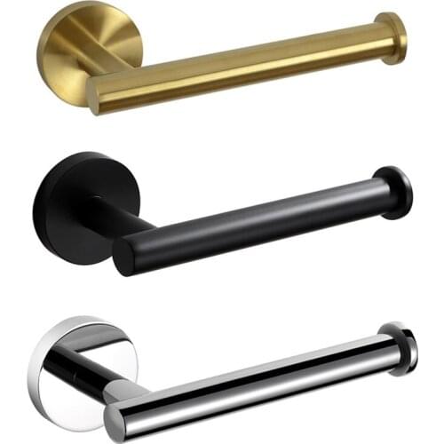 Bathroom Accessories 304 Stainless Steel Toilet Paper Holder Simple Round Paper Rack Wall Mounted Lavatory Toilet Paper Hook