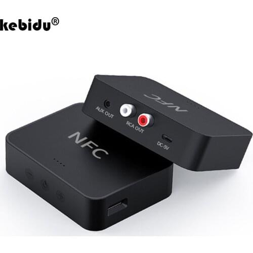 RCA NFC 3.5mm Jack Wireless Bluetooth 5.0 Audio Receiver Aux Audio Adapter For Car Computer Speaker Support TF Card Home Stereo