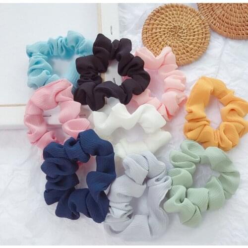 Free shipping fashion solid women scrunchies girls hair bands korea style Ponytail Holder Hair accessories