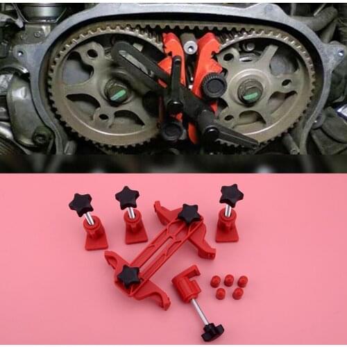 CITALL 1Set Dual Cam Clamp Camshaft Engine Timing Locking Sprocket Gear Tool Kit Universal