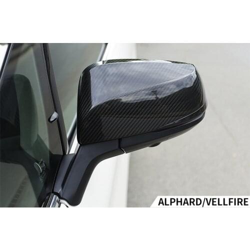 For Toyota alphard/Vellfire 30 series 2015-2020 rearview mirror light bar decoration rearview mirror cover trim 2pcs