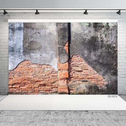 Broken Cement Brick Wall Photographic Background Custom Backdrops Photo Studio for Children Baby Portrait Pets Toy Photoshoot