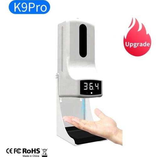 K9 Pro infrared hand Temperature Measurement Disinfection touchles sanitizing liquid soap dispenser automatic thermometer Sensor