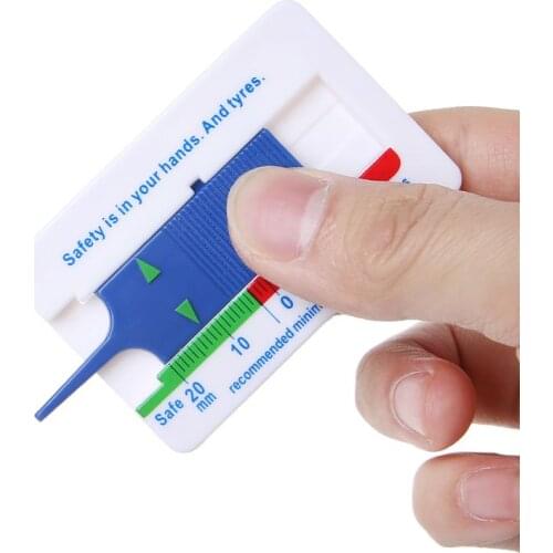 Tyre Tread Depth Gauge Car Motorcycle Trailer Wheel Measure Tool Depth Caliper Plastic Measuring Tools