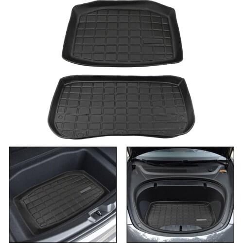 LEEPEE Car Front Rear Trunk Storage Mat Trunk Mats Protective Pads For Tesla Model 3 Trunk Cargo Tray Interior Accessories