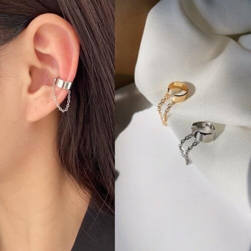 Fashion Tassel Simple Cross Clip Earrings For Women Girls Cute Pearl Cubic Zirconia Ear Cuff Clip Without Piercing Jewerly Gifts