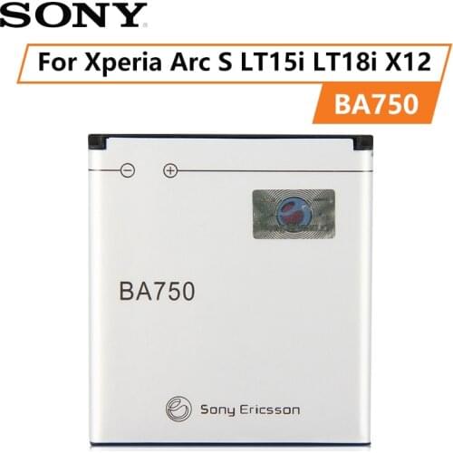 Original Sony Battery For SONY Xperia Arc S LT15i X12 LT18i X12 BA750 1460mAh Authentic Phone Replacement Battery