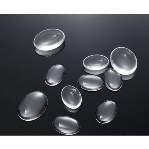1 Pack Clear Transparent Glass Oval Cabochons Dome Bead for DIY Jewelry Making 8x10 10x14 13x18 18x25 20x30 30x40mm Pick Size