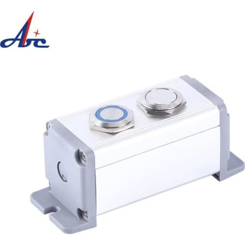 2 Hole Aluminium Alloy Switch Box 22mm 19mm Hole Size Single Cut-out Waterproof Push Button Box