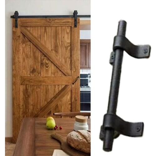 1pcs Carbon Steel Barn Door Handle Gate Handle Pull Heavy Duty Wood Sliding Barn Door Pull Handle Vintage Hardware