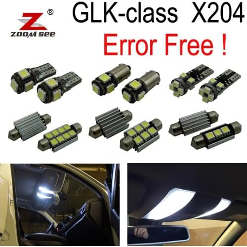 17pcs Error free LED Reading Lamp Interior dome Light Kit For Mercedes Benz GLK class X204 GLK300 GLK280 GLK250 GLK350 (09-15)