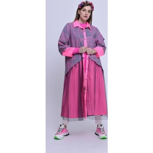 Tulle Detailed Quality Fabric Raincoat For Women With Plus Size Options Jacket 2021 New Fashion From Xs To 4xl