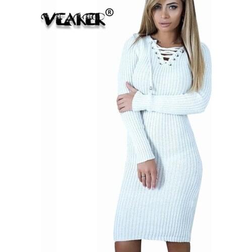 VEAKER Fashionable Knitted Dresses