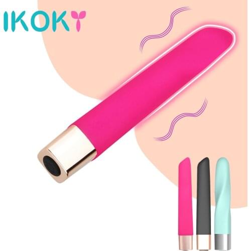 IKOKY Lipstick Vibrator 16 Speeds Massager Vibrating Clitoris G-Spot Vaginal Stimulation Finger Vibrador Mini Bullet Vibrator