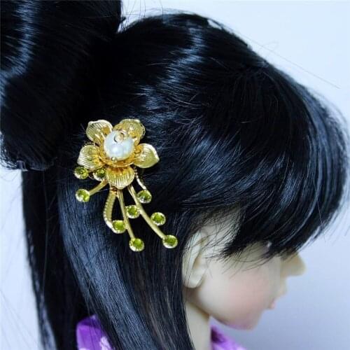[wamami] 699# Ooak Golden Flower Ancient Chinese Hairpin Stick 1/4 MSD AOD DZ BJD Dollfie