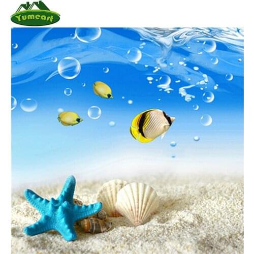 YUMEART 5D DIY Diamond Mosaic Embroidery Shell and Fish Icon Diamond Painting Full Rhinestone Cross Stitch Home Decor Painting