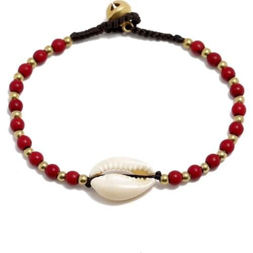 Bohemian Ethnic Style Natural Shell Turquoise Womens Bracelet Bracelet Retro Simple Fashion Braided Charm Yoga Bracelet Jewelry