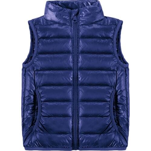 2020 New Children Vests Winter Ultra Light White Duck Down Vest Coats Boys Girls Sleeveless Jacket Kids Windproof Warm Waistcoat