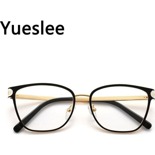 49757 Metal Square Retro Anti Blue Light Glasses Frame Men Women Optical Fashion Computer Eyeglasses
