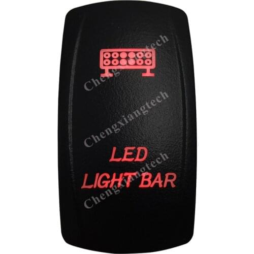 Red Led Car Boat Dashboard Light Rocker Toggle Switch Led Light Bar 5P ON OFF SPST for Carling ARB Narva 4x4 Style
