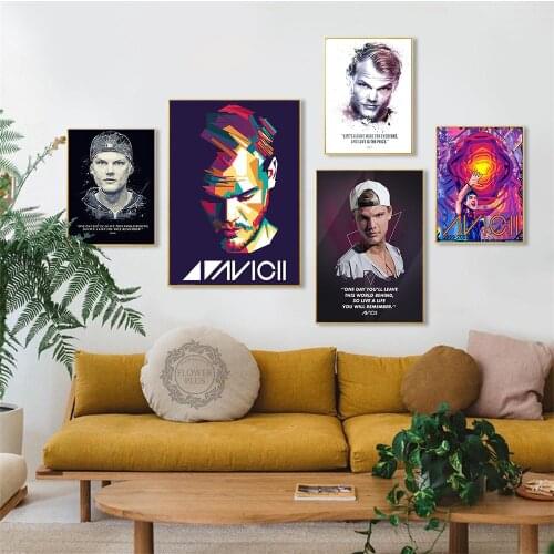 Avicii Music Singer DJ Star Poster Wall Art Picture Posters and Prints Canvas Painting for Room Home Decor