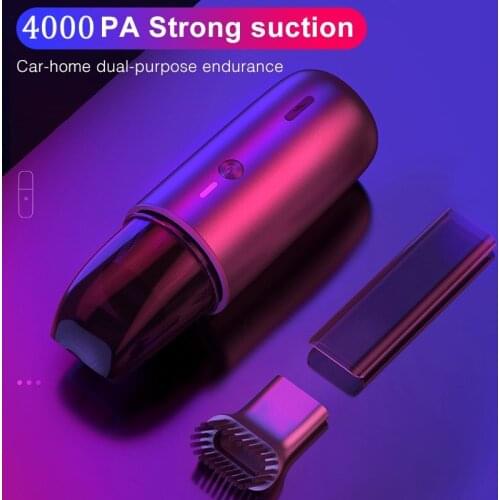 4000Pa portable mini vacuum cleaner wireless handheld super suction low noise vacuum cleaner for internal car cleaning cleaner