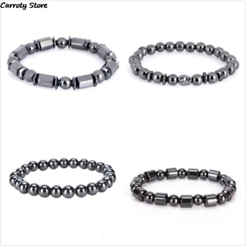 Weight Loss Black Stone Magnetic Therapy Bracelet Health Care Biomagnetism Magnet Reduce Weight Hand Ornament Men Women