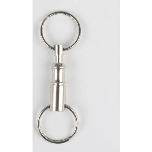 Double Head Key Ring Keychain Outdoor Tactical EDC Carabiner Camping Climbing Locking Car Padlock Hanging Hiking Survival U5M7