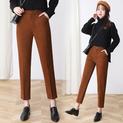 Make the new cloth haroun pants female feet nine minutes of pants qiu dong han edition easing students leisure trousers