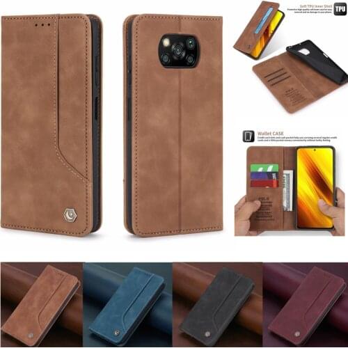 Case For Xiaomi Mi 10T Pro Lite 10TPro Mi Poco M3 X3 NFC Magnetic Flip Leather Wallet case for Xiomi Poco M3 Card cover